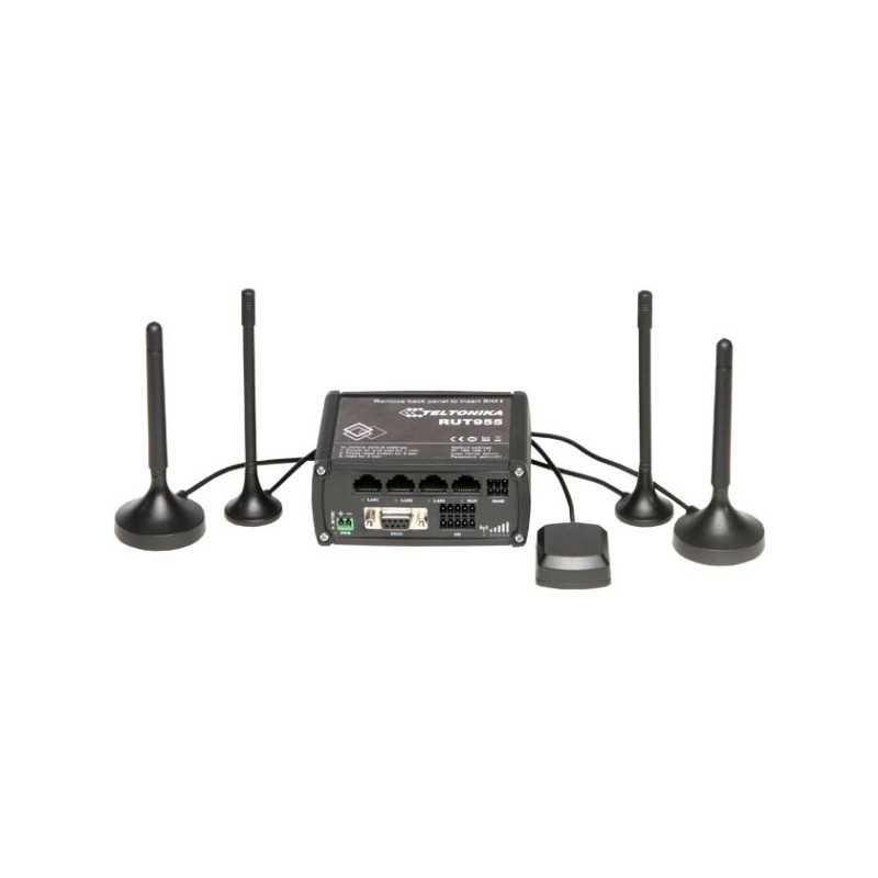 Router Teltonika RUT955 Dual Sim 4G LTE I/O RS232 RS485 y GPS