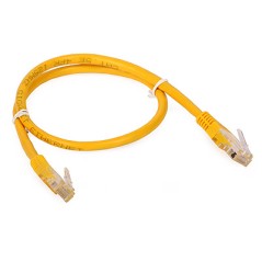 Cavo di rete ethernet patch UTP Cat.5e 0,50m giallo