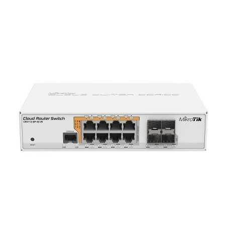 CRS112-8P-4S-IN Switch 8 puertos Gigabit PoE + 4 SFP RouterOS L5 Mikrotik