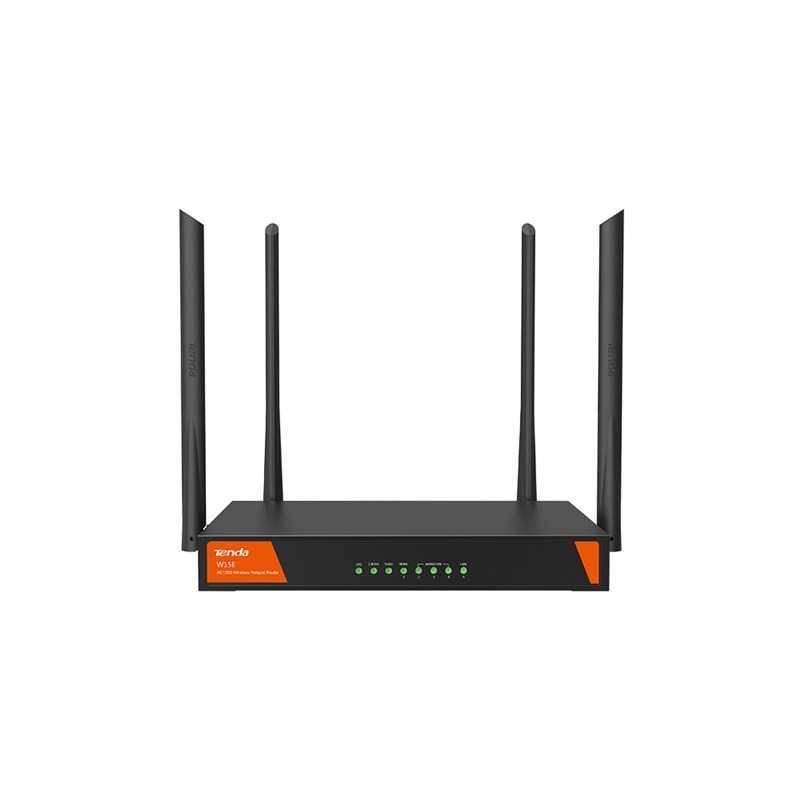 W15E WLAN-Router HotSpot AC1200 mit 4 High-Gain-Antennen, die bis zu 4 WAN Tenda ausgleichen