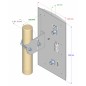 19dBi 5.0-5.9GHz dual polarization MIMO panel antenna