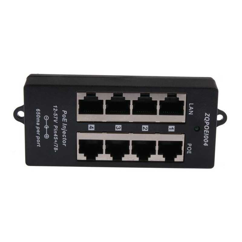 Passives PoE-Panel mit 4 10/100Mbps-Ethernet-Ports