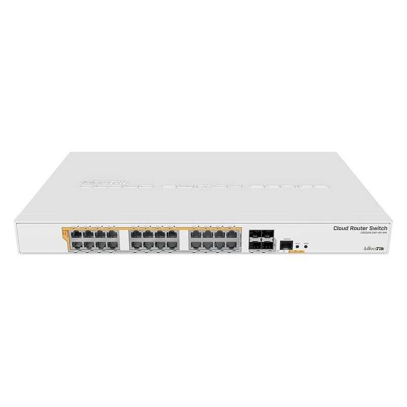 Switch PoE CRS328-24P-4S+RM 24 ports Gigabit + 4 ports SFP+ Dual boot MikroTik