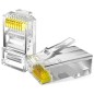 100x conectores RJ5 chapados en oro para cable UTP cat. Tienda 5e