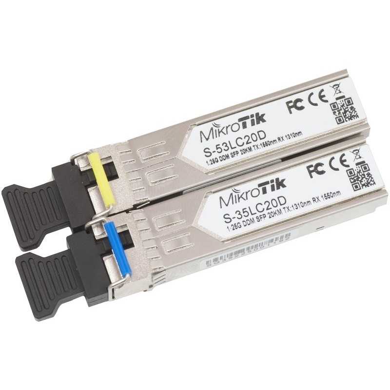 Paar S-3553LC20D Singlemode 1,25G SFP-Module mit optischem LC-Anschluss