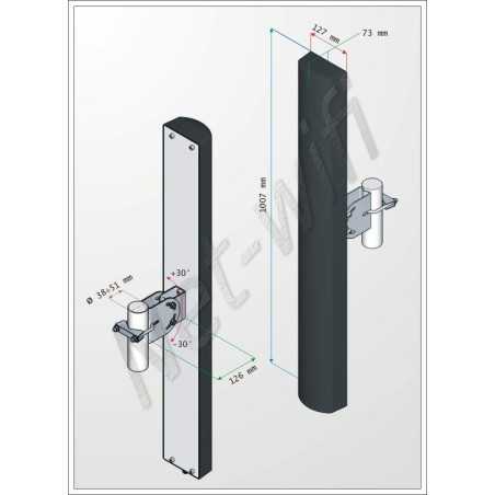 Antenna professionale SETTORIALE 17 dBi 2,4GHz V