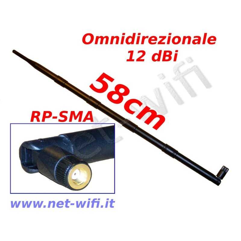 Antena omnidireccional 12dBi conector rp-sma