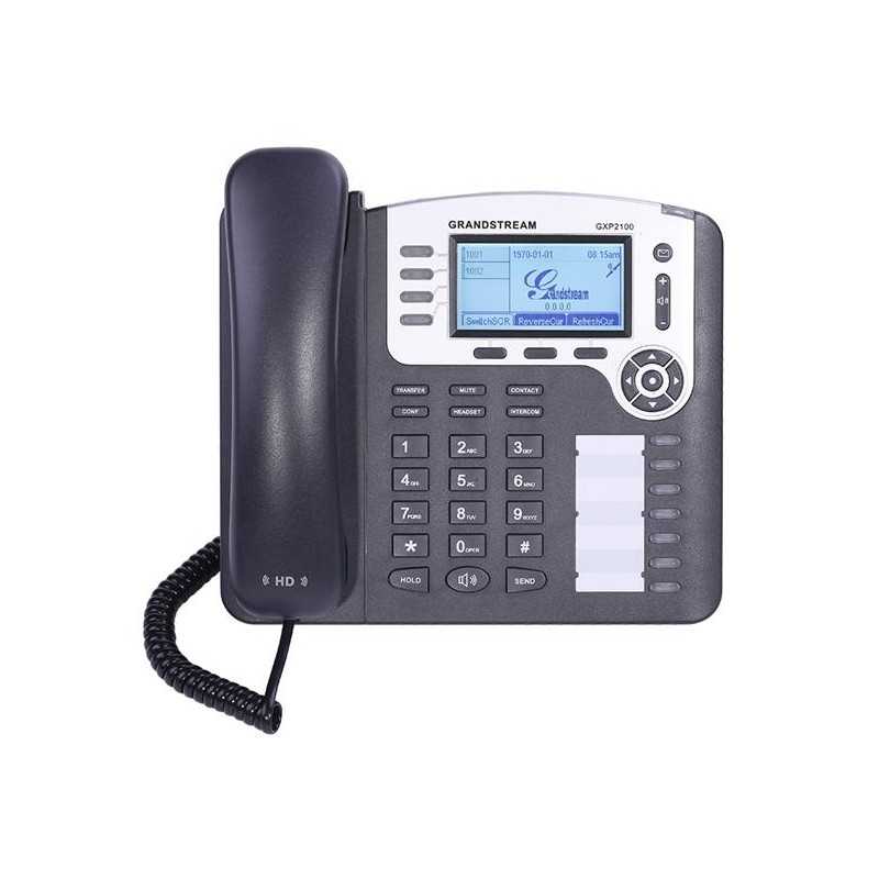 Grandstream GXP2100 HD IP-Telefon - 4 SIP-Leitungen - PoE