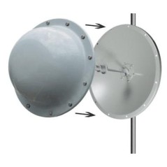 radome antenna parabolica montaggio